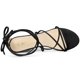 thumbnail image 4 of Sandalias de tacón cuña Allegra K con tiras y cordones, Negro, 26cm, 4 of 6