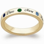 Personalized 10kt Gold Family Birthstone Band