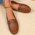 thumbnail image 5 of Miluxas Women's Loafer Shoes, Comfortable Slip on Casual Flat Penny Shoes for Walking, Driving, Dressy Brown 6.5(38), 5 of 9