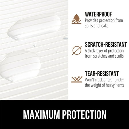 GORILLA GRIP Shelf Liner, DuraGuard Ribbed Waterproof Drawer, Cabinet Protection, 12x20, Clear