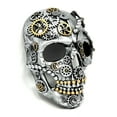 thumbnail image 2 of Steampunk Style Metallic Scary Horror Skeleton Skull Masquerade Mask for Halloween Costume Cosplay Party, 2 of 4