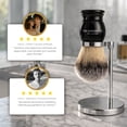 thumbnail image 4 of Kit The Shaving Co Brocha Afeitar Negra Con Base De Acero, 4 of 8