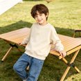 thumbnail image 6 of Edvintorg Boys Sweatshirt Solid Color Crew Neck Long Sleeve Loose Casual Pullover Top Boys Clothes Size 3-12, 6 of 7