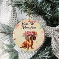 thumbnail image 3 of Best Dachshund Mom Ever Happy Mother's Day Ceramic Round Ornament Wiener Dog Lover Gifts Idea Home Tree Decor - 02002, 3 of 5