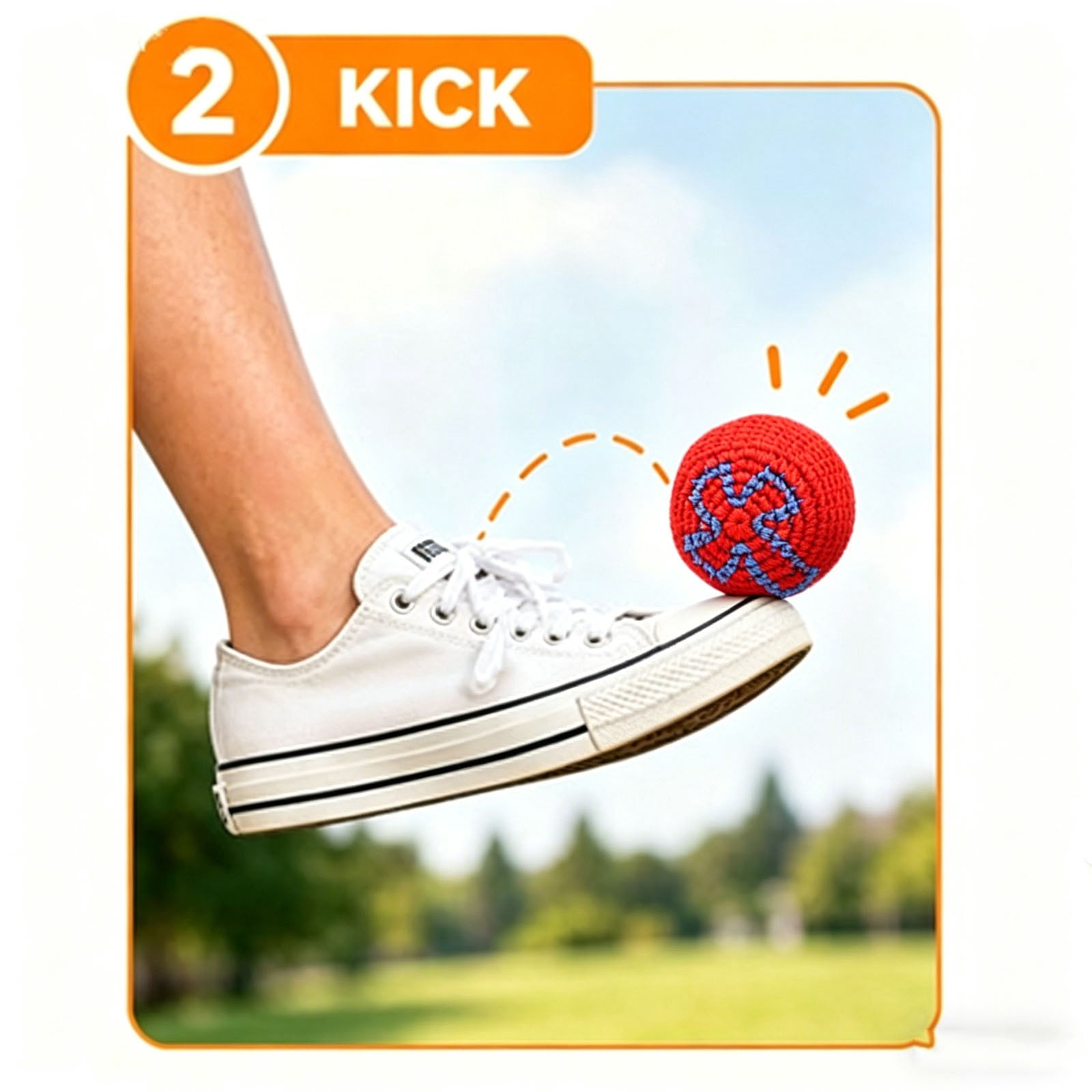 STROLA Set of 6 Handmade Crochet Juggling Balls, Soft Footbags for Adults Beginners, Learning Skills Toys for Coordination, Outdoor Throwing Game