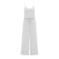 thumbnail image 6 of Tsesme Women's Spaghetti Strap Jumpsuit V-Neck Sleeveless Wide Leg Long Pants Rompers Casual One Piece Outfits with Pockets,S, 6 of 7