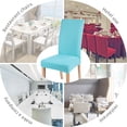 thumbnail image 6 of Chair Cover, Stretch Chair Seat Cover Removable Washable Dining Room Stool Chair Slipcovers Chair Protective Seat Covers(Candy Blue+1 pcs), 6 of 6