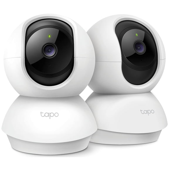 TP-Link Tapo 2K Cámara de seguridad panorámica/inclinable para monitor de bebé, cámara para perros con detección de movimiento, audio bidireccional, sirena, visión nocturna, almacenamiento en la nube