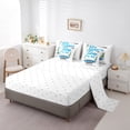 thumbnail image 3 of Ensemble de Literie Thème Lac Simple 7 Pcs, Maison de Lac Lit en Sac avec Draps pour Enfants Adolescents Adultes Ensemble de Literie Rustique Ferme Cabane Réversible, 3 of 5