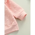 thumbnail image 5 of Listenwind Infant Baby Girls Clothes Sets Heart Printed O-Neck Fly Long Sleeve Sweatshirt Tops+Bowknot Trousers 0-24M, 5 of 7