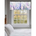thumbnail image 3 of Blue Pink Flower Curtain Valances for Windows, Nature Spring Botanical Plant Painting Kitchen Valance Window Treatment, Light Filtering Block Curtains for Bathroom/Bedroom/Living Room 42'' x 18'', 3 of 9