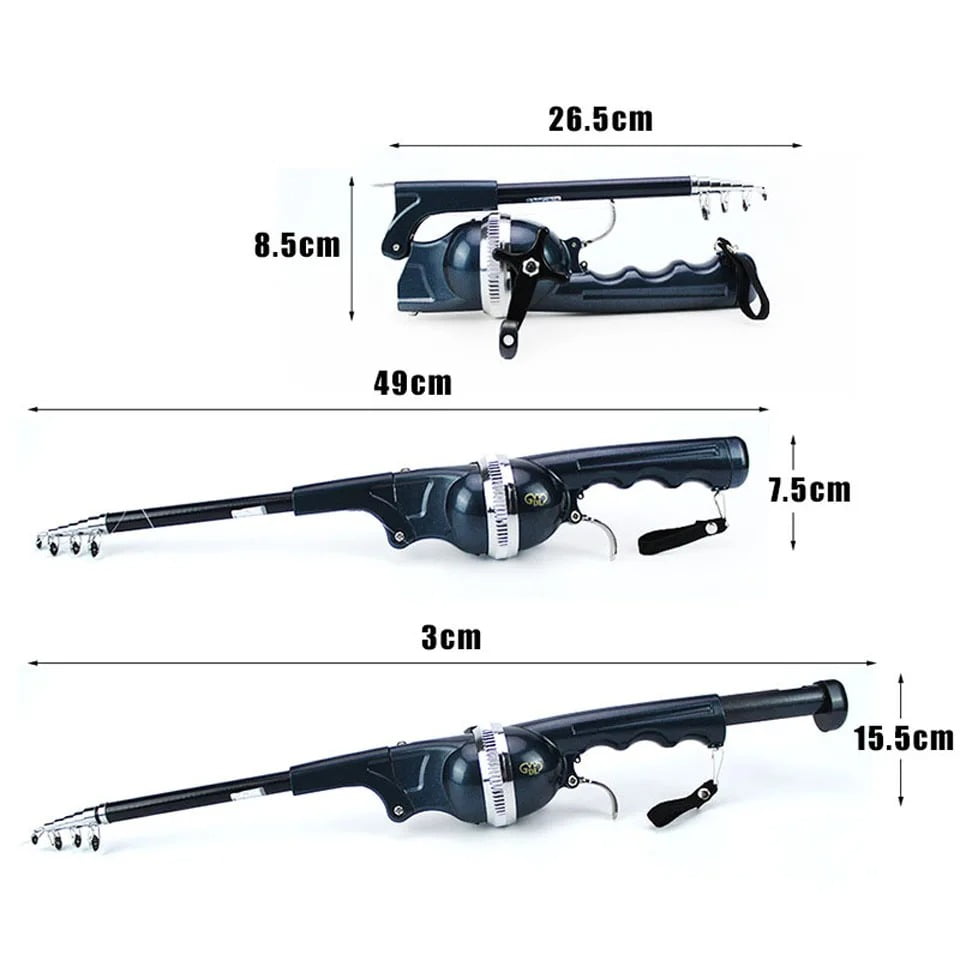 Folding Mini Travel Rod for Fish High Quality Foldable Fishing Rod With Reel Line Combo Portable Pocket Throwing Rock Telescopic