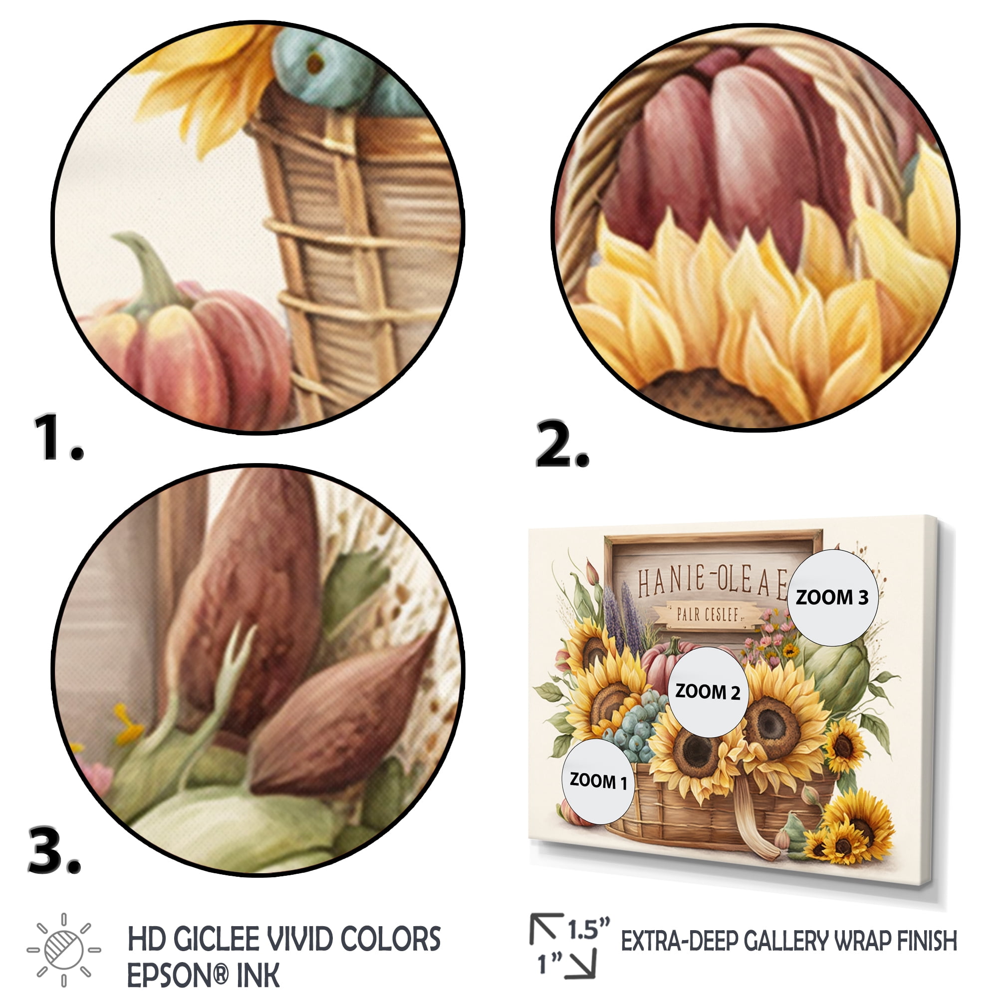 Designart Flowers And Fruit In Basket I Canvas Wall Art