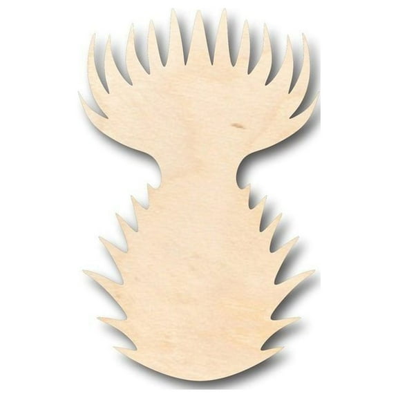 Unfinished Wood Thistle Shape - Spring - Flower - Craft - up to 46" DIY 24" / 1/8"