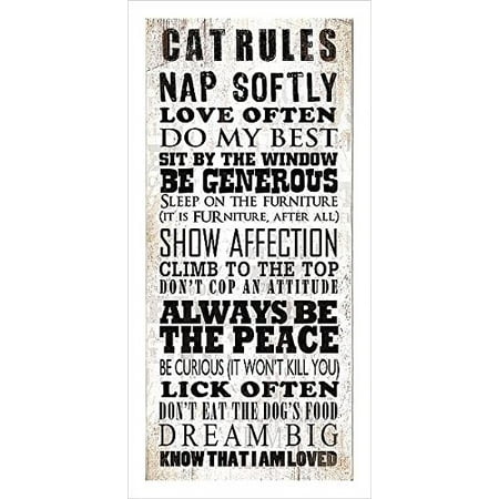 Cat Rules by Jim Baldw 20x9 Art Print Poster Pussy Cats (The Best Pussy Gallery)