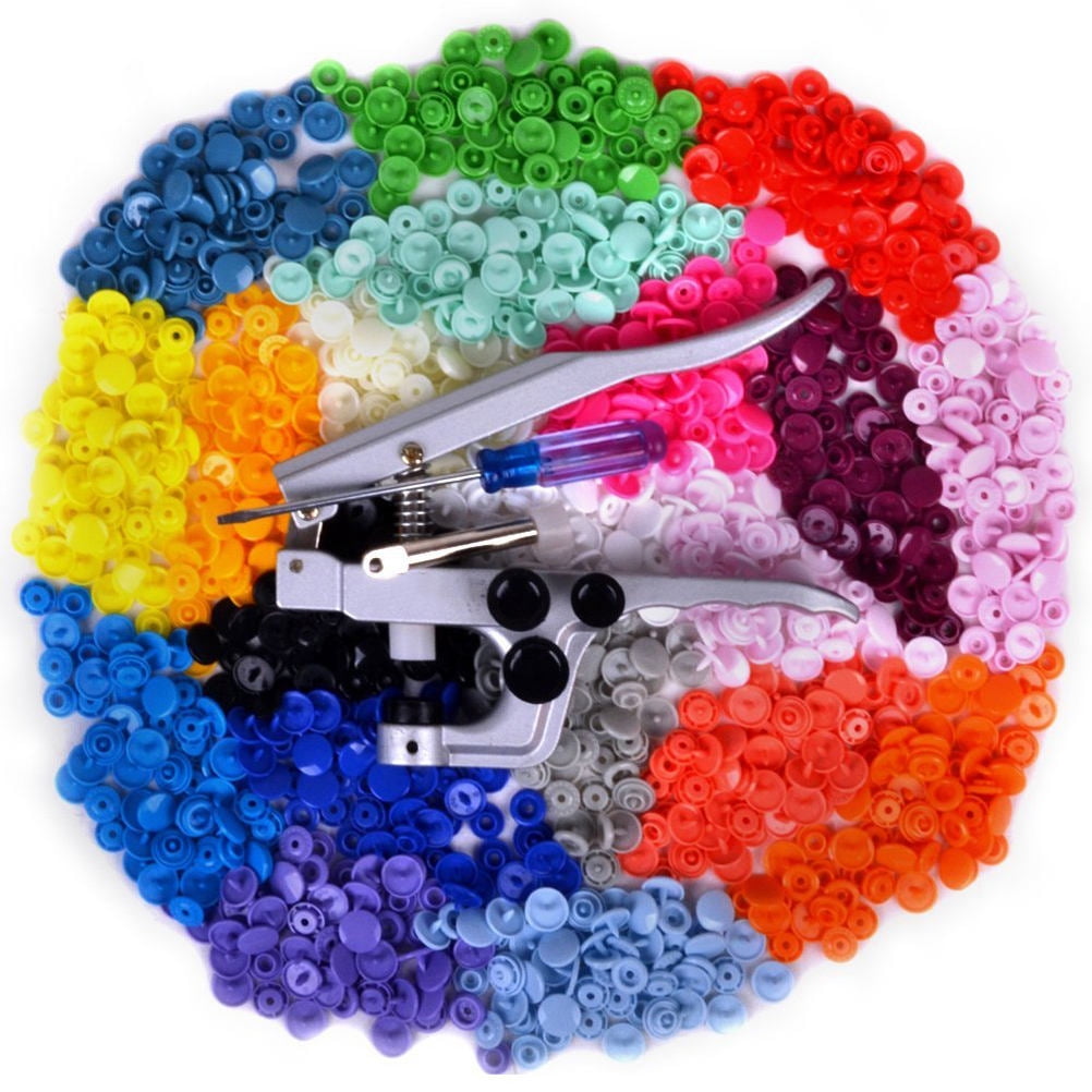 TOYMYTOY Button Fastener Tool Snap Button Kit Plastic 1 Set for DIY Sewing