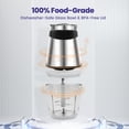 thumbnail image 4 of Procesador de alimentos eléctrico BUMET 500 W con cuenco de 2,5 tazas y 4 cuchillas, 4 of 8