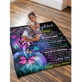thumbnail image 3 of XZYG Custom Granddaughter Blanket from Grandma Grandpa Personalized Girl Name Gift Super Soft Lightweight Throws Summer Travel Blankets Birthday Present Butterfly Decor Bed Couch Sofa(30*40inch), 3 of 8