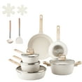 thumbnail image 4 of KFFKFF 17-Item Cookware Collection, Nonstick Granite Construction, Suitable for Induction Stoves, Comprehensive Kitchen and RV Cooking Kit including Fry, Sauce, Saute Pans, Reinforced Glass Covers, 4 of 10