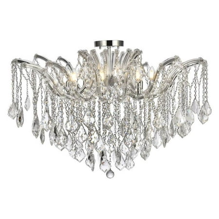 

Flush Mount in Chrome Finish with Clear Royal Cut Crystal (Royal Cut)