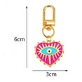 thumbnail image 3 of 2Pcs Alloy Key Chains Rotationable Clasp Keyring Evil Blue Eye Love Heart Pendant Keychain Women Car Key Bag Decoration Accessor, 3 of 6