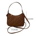 thumbnail image 4 of Bolsos cruzados de cuero de PU con correas dobles Bolsos de mano Hobo para mujer (marrón), 4 of 8