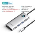 thumbnail image 3 of Divisor de base de expansión PD100W Adaptador de concentrador USB para computadora portátil (PW11-8PC-SV) Ehuebsd Para estrenar, 3 of 7