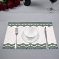 thumbnail image 2 of MKHERT Tribal Ethnic Floral Background with Two Ornament Stripes Placemats Table Mats for Dining Room Kitchen Table Decoration 12x18 inch,Set of 6, 2 of 4