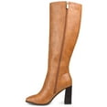 thumbnail image 3 of Journee Womens Karima Comfort System Wide Calf Stacked Heel Knee High Boots, 3 of 10