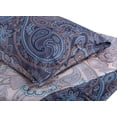 thumbnail image 6 of Organic-Club Paisley Night Cotton Sateen Bedding Set of 4 Full, 6 of 9