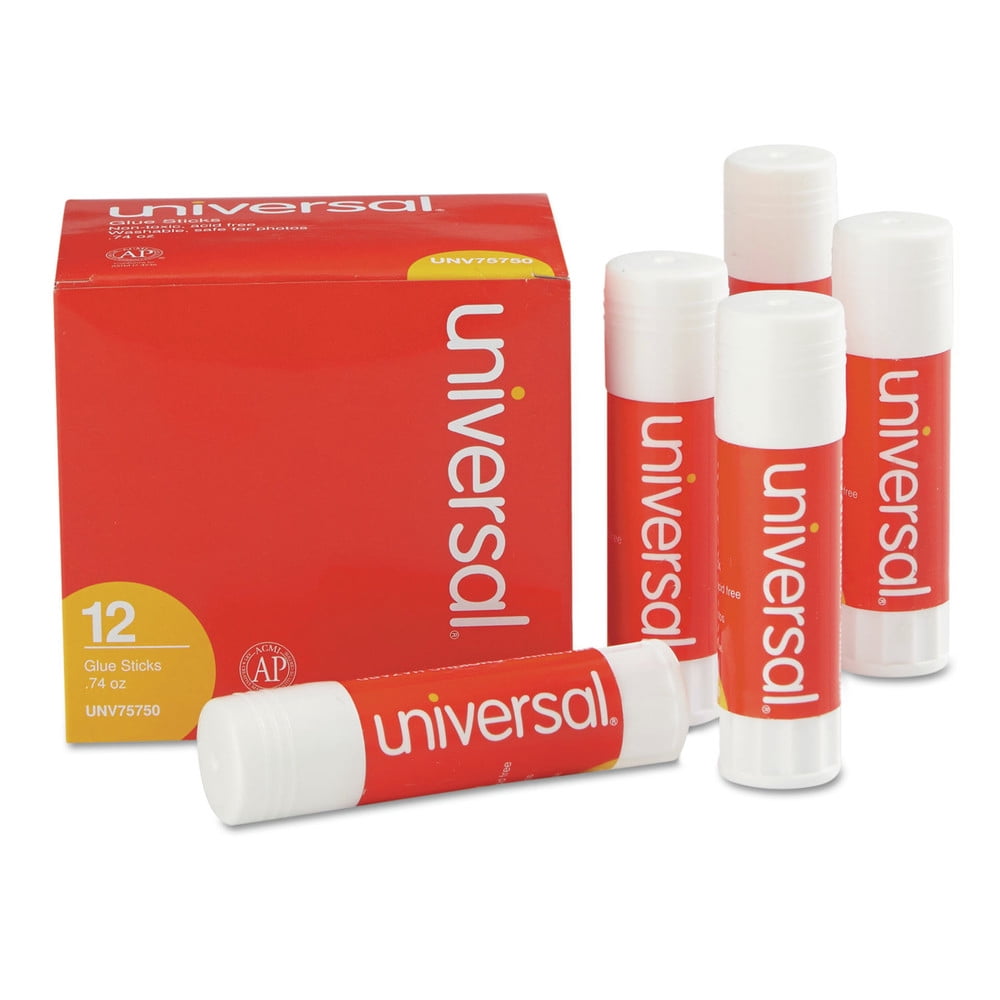 Universal UNV75750 0.74 oz., Glue Stick - Clear (12/Pack)