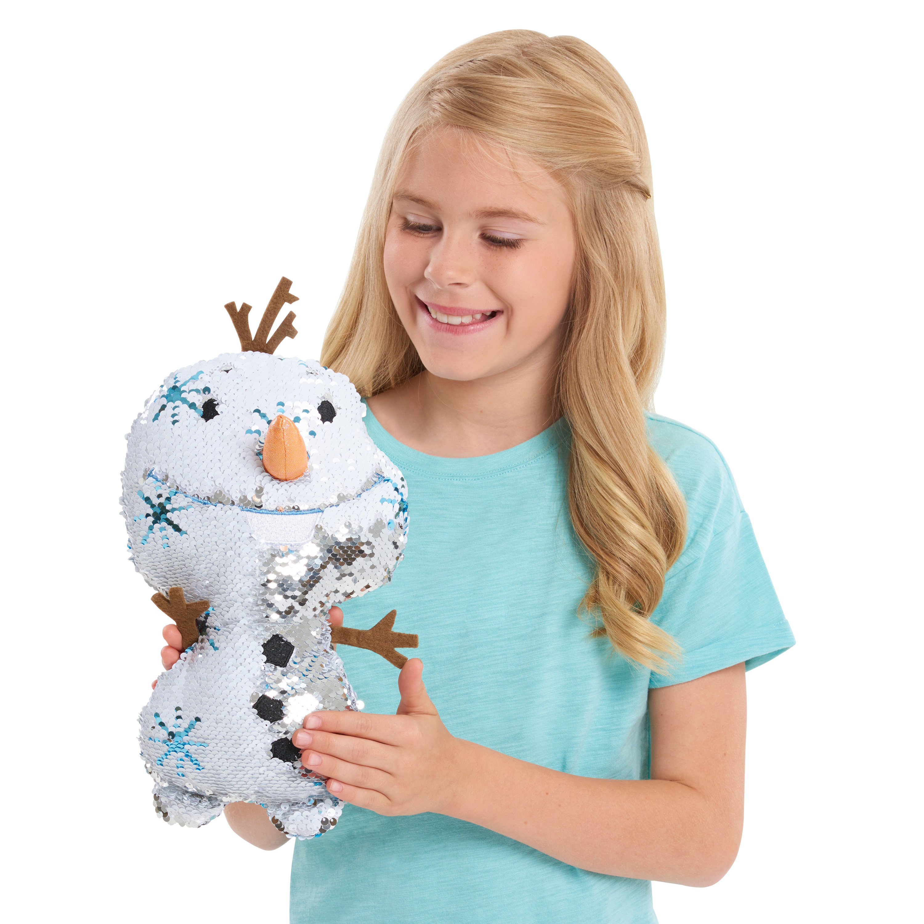 Disney Frozen 2 Reversible Sequins Large Plush Olaf, Officially Licensed Kids Toys for Ages 3 Up, Gifts and Presents - image 2 of 5