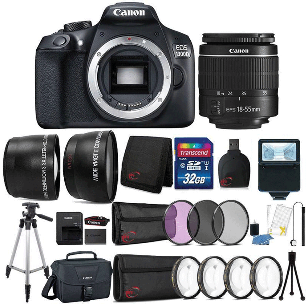 canon eos rebel t6 1300d camera & 18 55mm lens