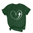 thumbnail image 1 of Blusas de Manga Corta para las Mujeres Divertida Impresión Cuello Redondo Camiseta Vintage, Blusas de Primavera para las Mujeres, 1 of 7
