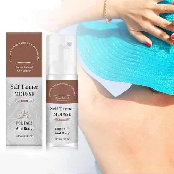 Universal Antioxidant Tanning Mousse Foam - Moisturizing, Brightening & Anti-Aging for Body & Face, Natural Glow, 60ml Home Care