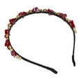 thumbnail image 6 of Unique Bargains 1Pc Bling Rhinestone Headband Unspecified Shapes Red Rhinestone Headband for Women 4.92"x0.59", 6 of 7
