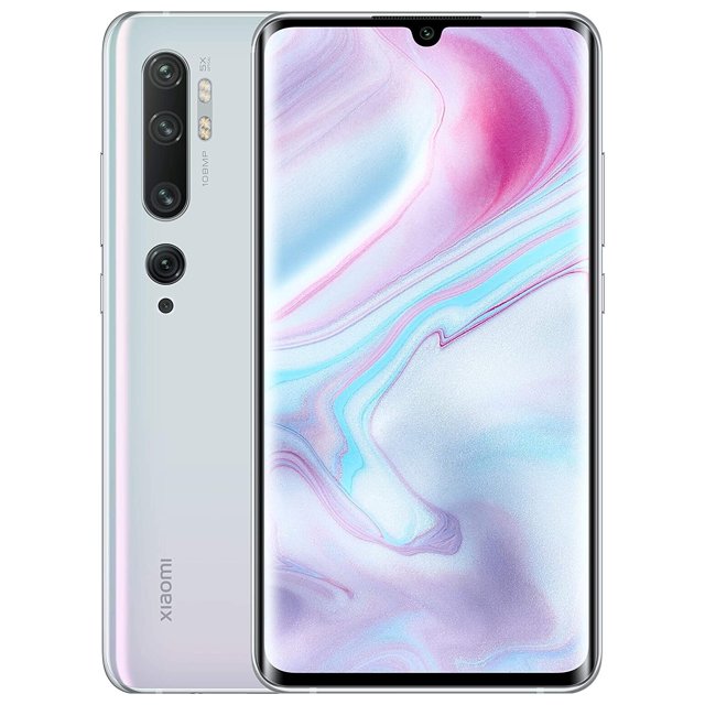 Smartphone Xiaomi Mi Note 10, 128GB/6GB RAM, Blanco - Versión Global Desbloqueado