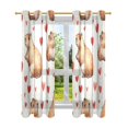thumbnail image 7 of Yayeee Window Curtains Set of 2 for Living Room Light Filtering 63"x42", Capybara Heart Pattern, 7 of 7