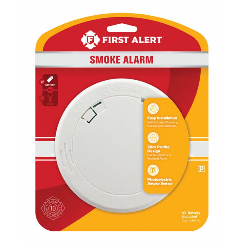 First Alert Photoelectric Smoke & Fire Alarm, Battery Operated