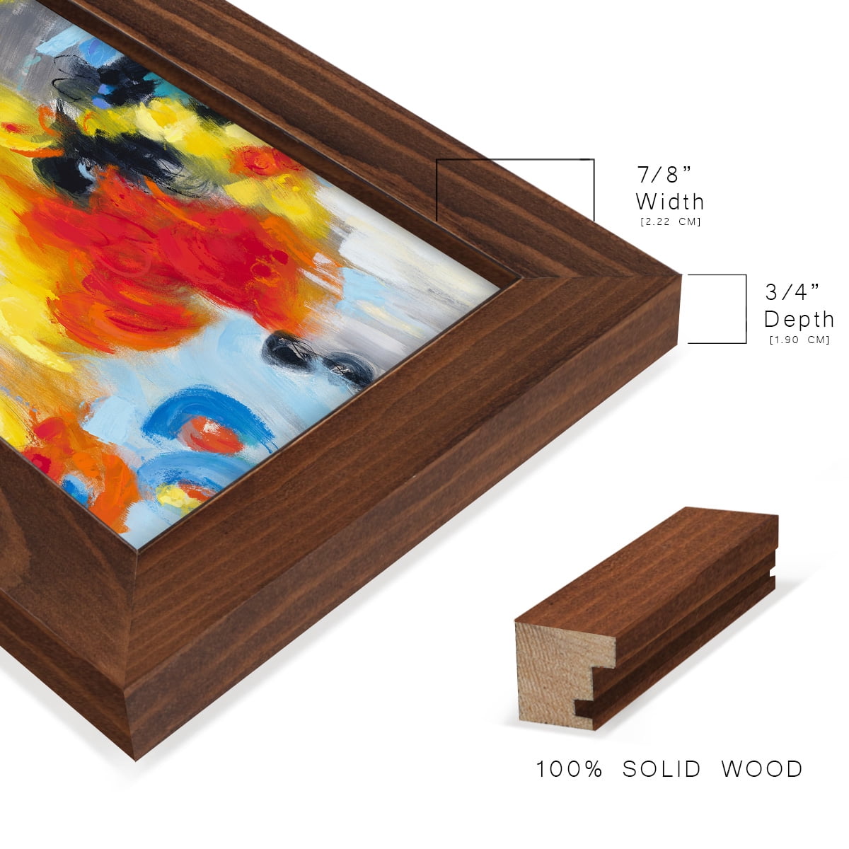 In the Loop I -Framed Print w/glass-Chestnut