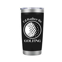 Funny Unique Golf Themed Gifts for Golfers Who Love to Golf - I'd Rather Be Golfing - 20 oz - Laser Engraved Coffee Tumbler For Travel