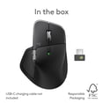 thumbnail image 5 of Logitech MX Master 4, Ergonomic Wireless Mouse with Advanced Performance Haptic Feedback, Ultra-Fast Scrolling, USB-C Charging, Bluetooth, Windows, MacOS - Graphite, 5 of 11