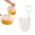 thumbnail image 5 of Cheese Cloth Bag for Straining, Premium Ultra Fine Mesh Strainer Bags with Stainless Steel Handle, Reusable Nut Milk Bags, Cheese Cloths for Straining Juice, Nutmilk, Coffee, Soup (Small), 5 of 5