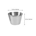 thumbnail image 2 of 4 Pcs Tasse de Rangement pour Sauce Récipient en Acier Inoxydable Tasse à Sauce, 2 of 9