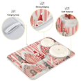 thumbnail image 3 of Yayeee Dish Drying Mat for Kitchen Counter 18"x24" Microfiber Absorbent Pad, Light Pink Gingerbread Houses, 3 of 7