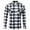 Black&White, variant on Mens Long Sleeve Flannel Shirt Classic Plaid Shirts with 2 Pockets 100% Cotton