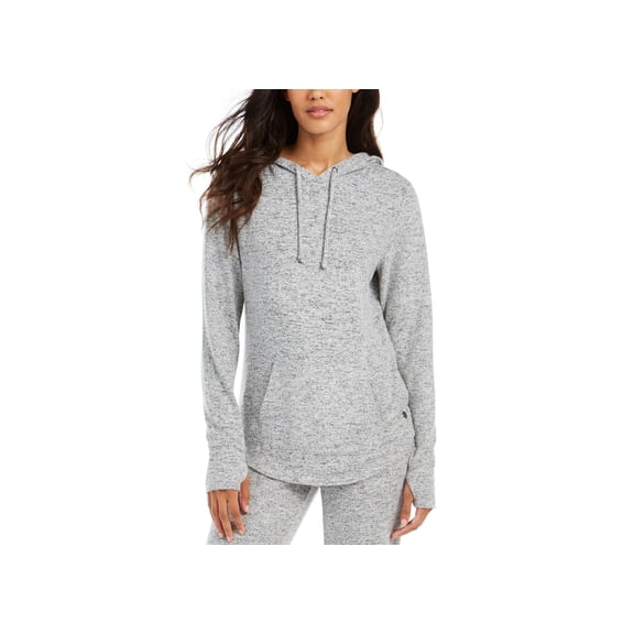 Ideology Womens Mushy-Knit Hoodie Color Grey Whisper