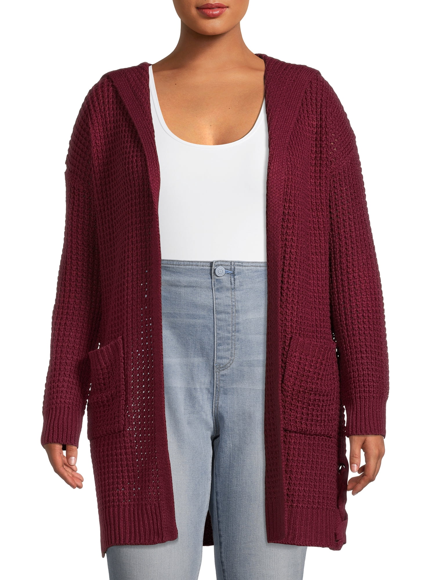 Hooded Sweater Cardigan - Walmart 