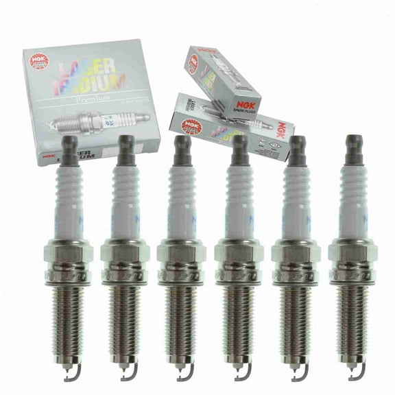 6 pc NGK 90074 Laser Iridium Spark Plugs for 12290-RN0-A01 Ignition Wire Secondary Fits select: 2012-2013 HONDA PILOT