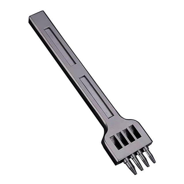 Perforadora de cuero redonda con punta afilada de 1 mm para perforar agujeros en hileras de acero de aleación. 6 mm 4 puntas